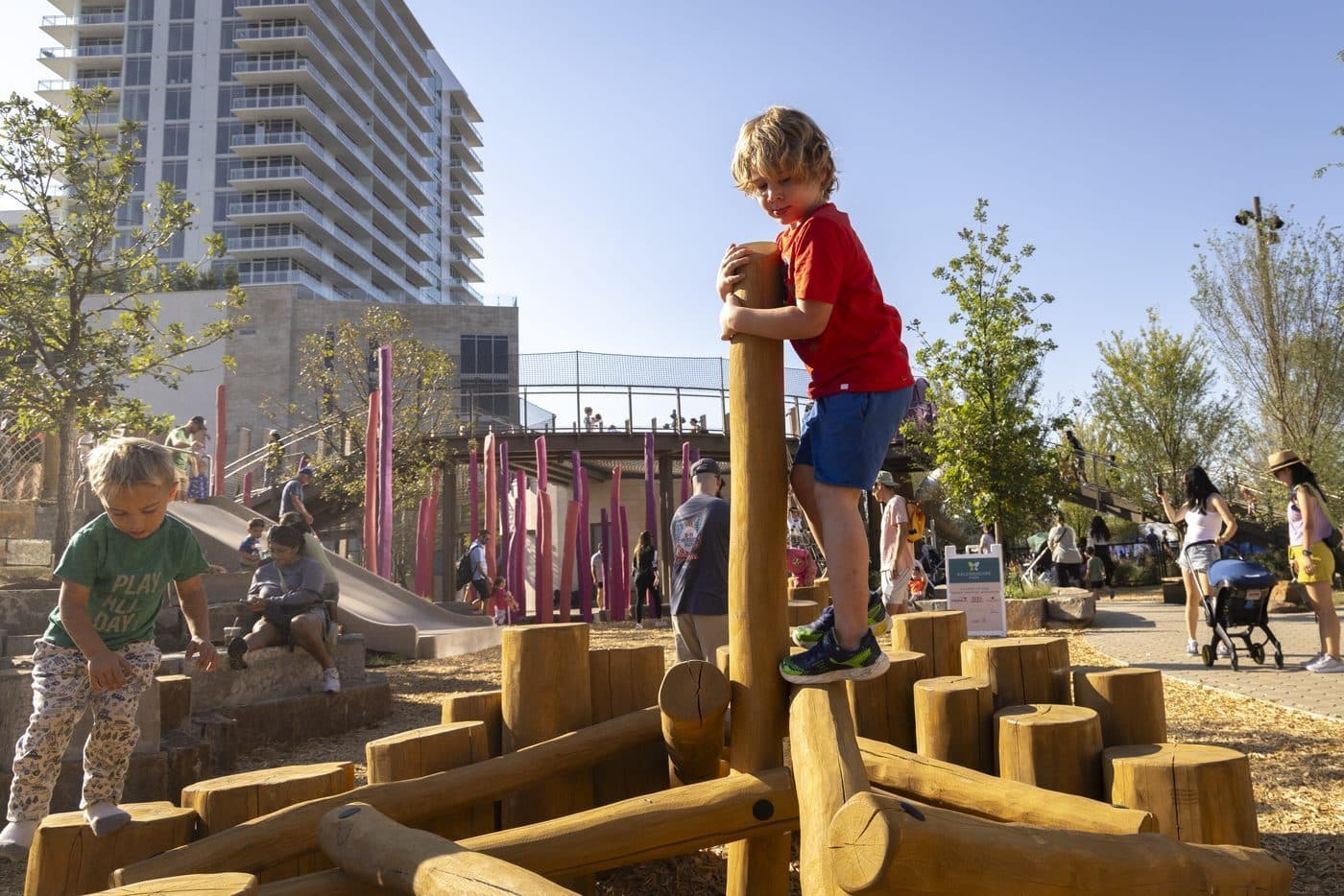 Children playing at Kaleidoscope Park